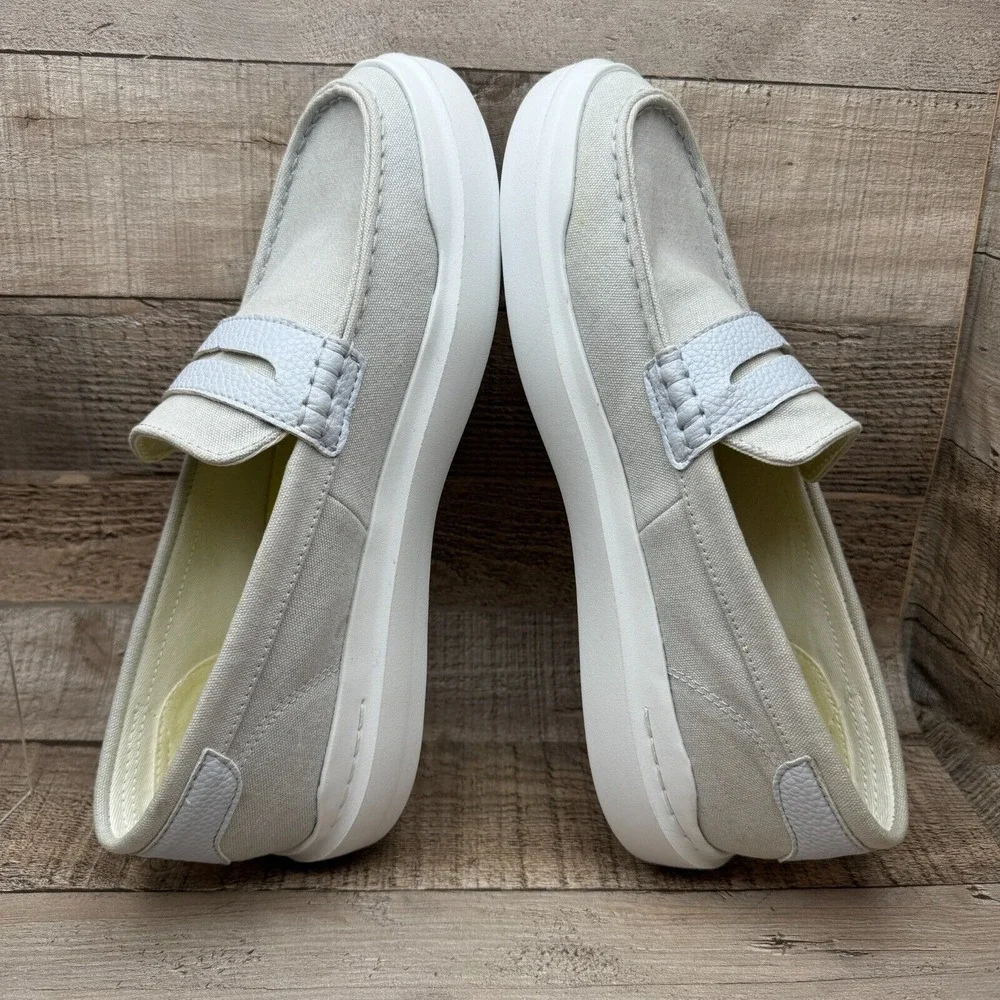 Cole Haan Grandpro Rally Penny Loafer Shoe Womens 10 B White Gray Slip On W25369 - Picture 7 of 12